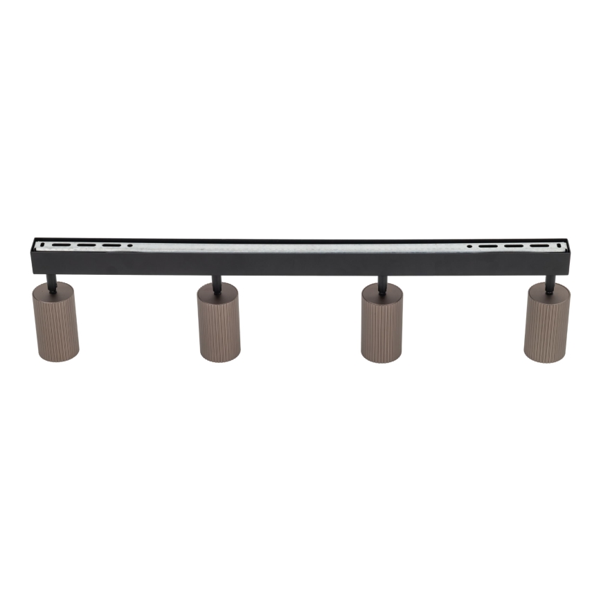 Точечный светильник TUNE 4xGU10/10W/230V чёрный/коричневый