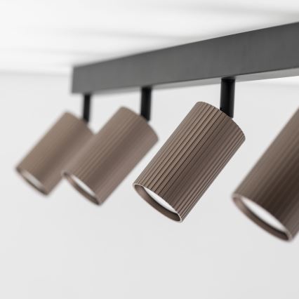 Точечный светильник TUNE 4xGU10/10W/230V чёрный/коричневый