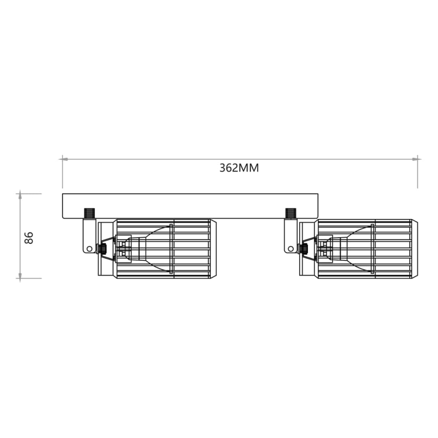 Точечный светильник VERTICAL 2xGU10/8W/230V белый