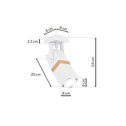 Точечный светильник VIDAR 1xGU10/25W/230V белый
