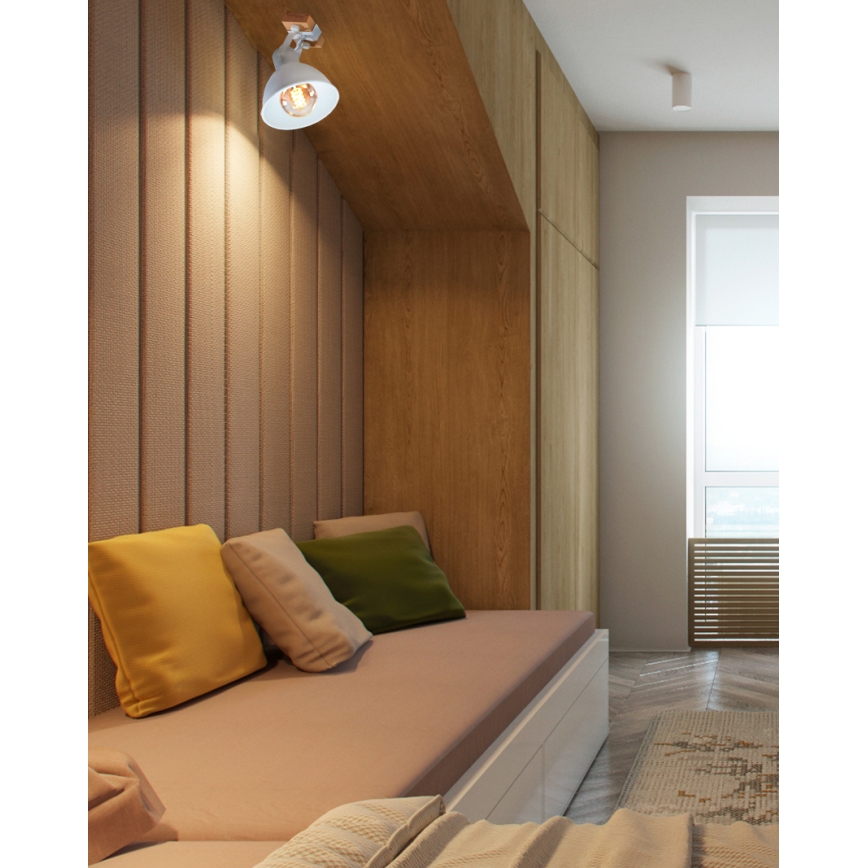 Точечный светильник 1xE27/40W/230V бук/белый