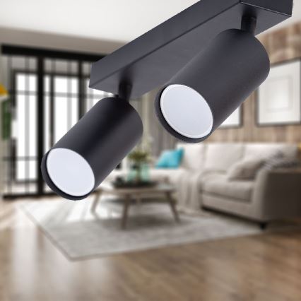 Точечный светильник 2xGU10/35W/230V черный