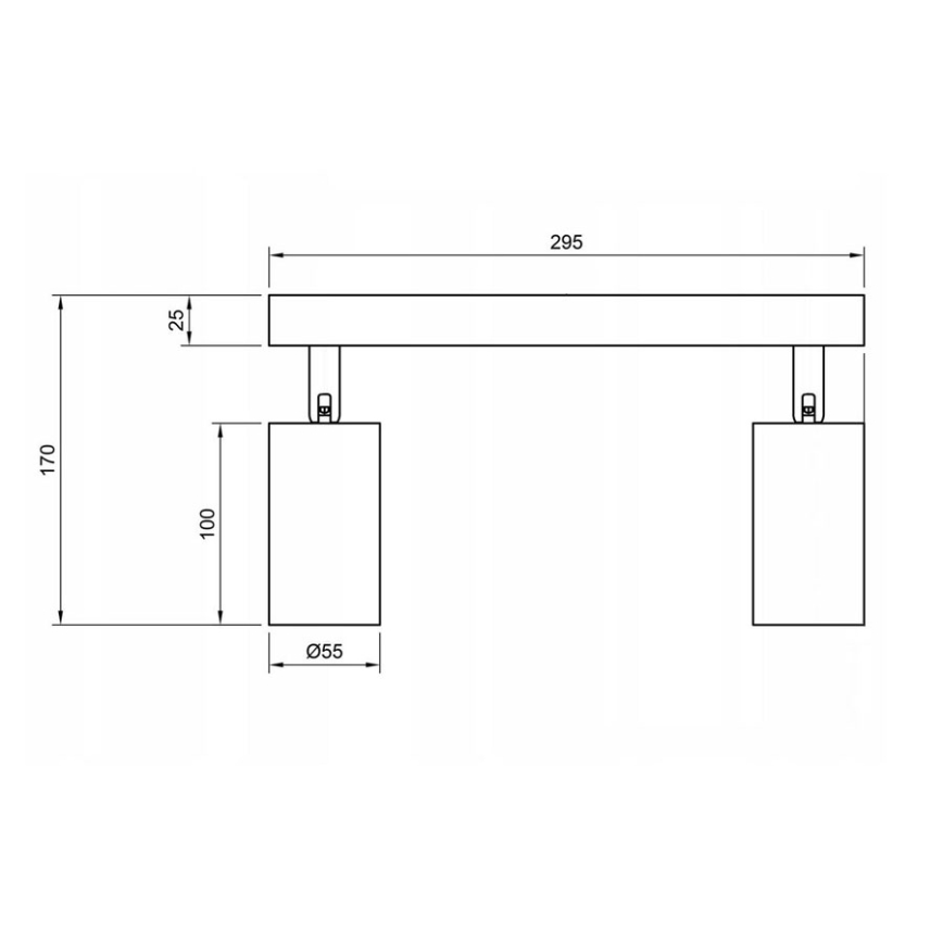 Точечный светильник 2xGU10/35W/230V черный