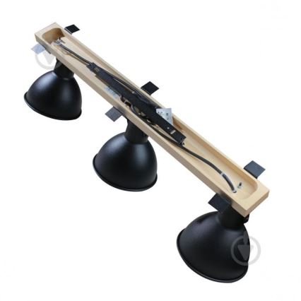 Точечный светильник 3xE27/40W/230V бук/черный