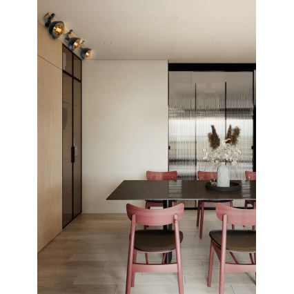 Точечный светильник 3xE27/40W/230V бук/черный