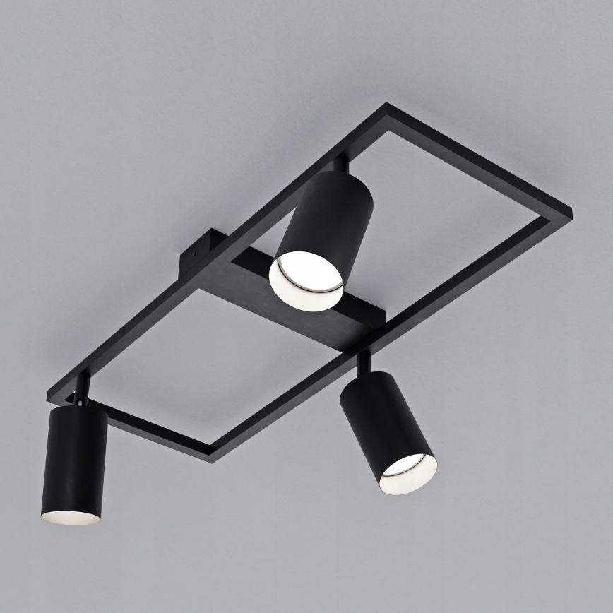 Точечный светильник 3xGU10/30W/230V чёрный