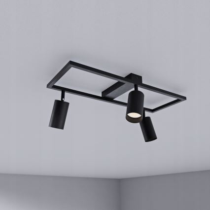 Точечный светильник 3xGU10/30W/230V чёрный