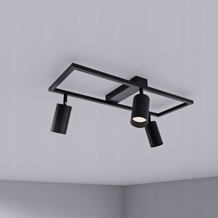 Точечный светильник 3xGU10/30W/230V чёрный