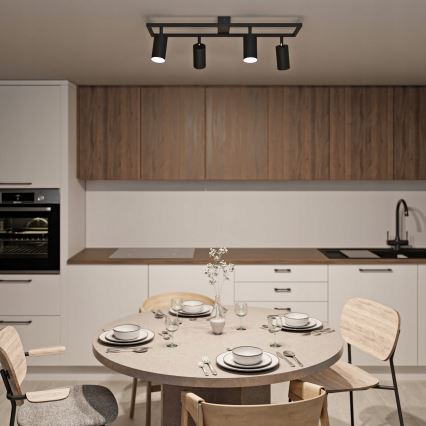 Точечный светильник 4xGU10/30W/230V черный