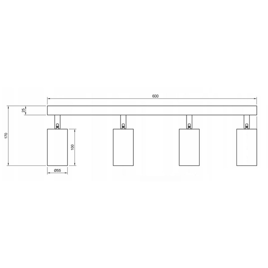 Точечный светильник 4xGU10/35W/230V белый