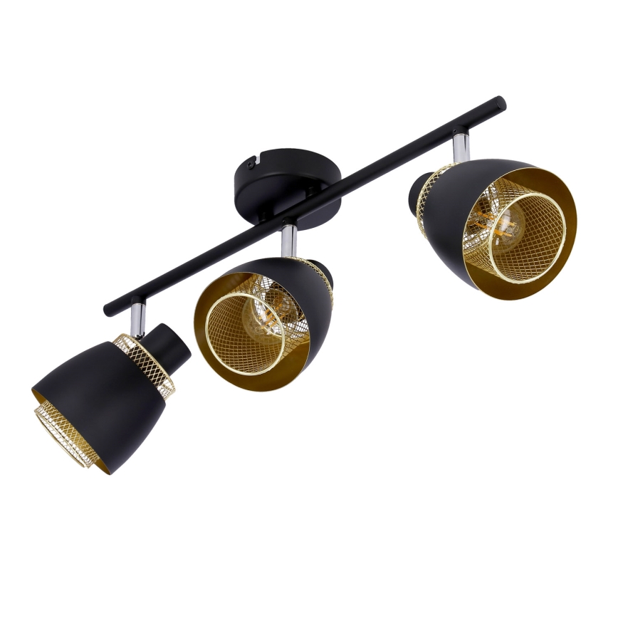 Точечный светильник ALEKSANDRIA 3xE14/40W/230V черный/золотистый