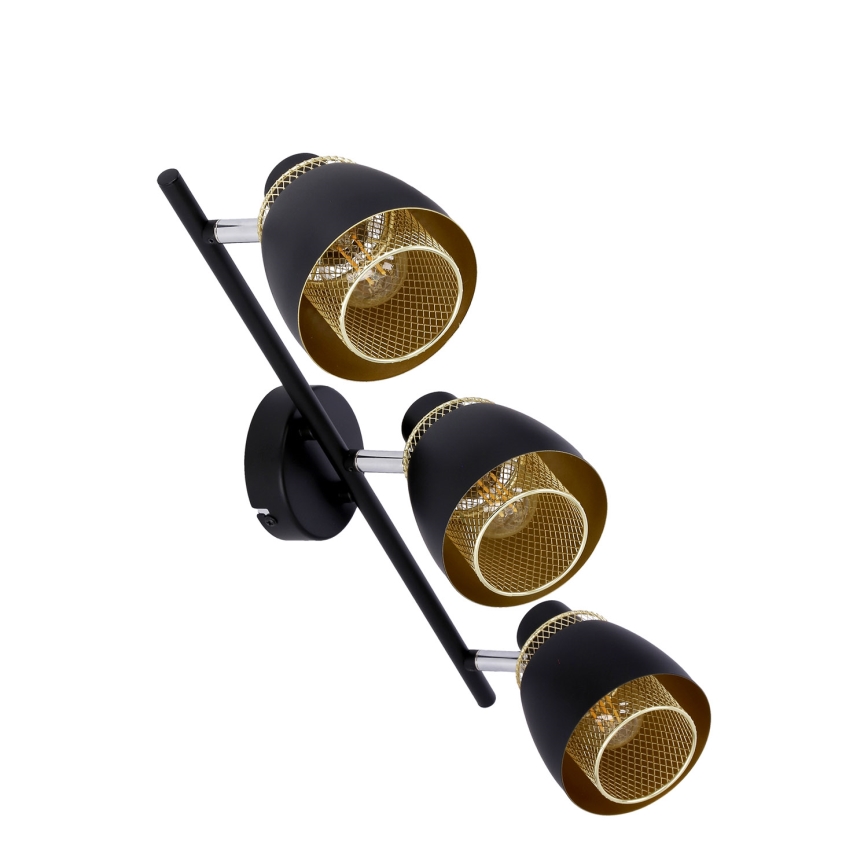 Точечный светильник ALEKSANDRIA 3xE14/40W/230V черный/золотистый