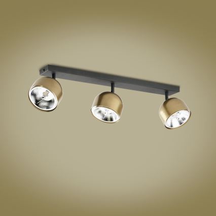 Точечный светильник ALTEA 3xAR111 GU10/50W/230V золотой/черный