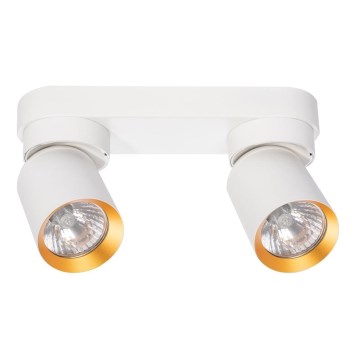 Точечный светильник ANDY 2xGU10/8W/230V белый/золотистый