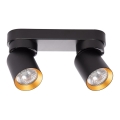 Точечный светильник ANDY 2xGU10/8W/230V черный/золотистый
