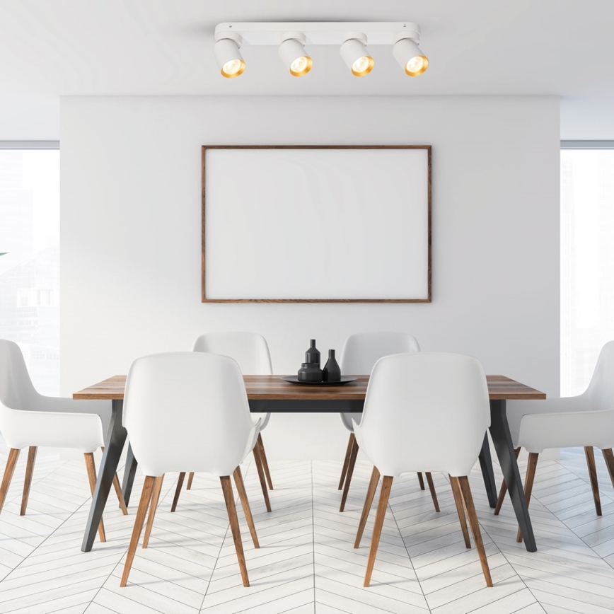 Точечный светильник ANDY 4xGU10/8W/230V белый/золотистый