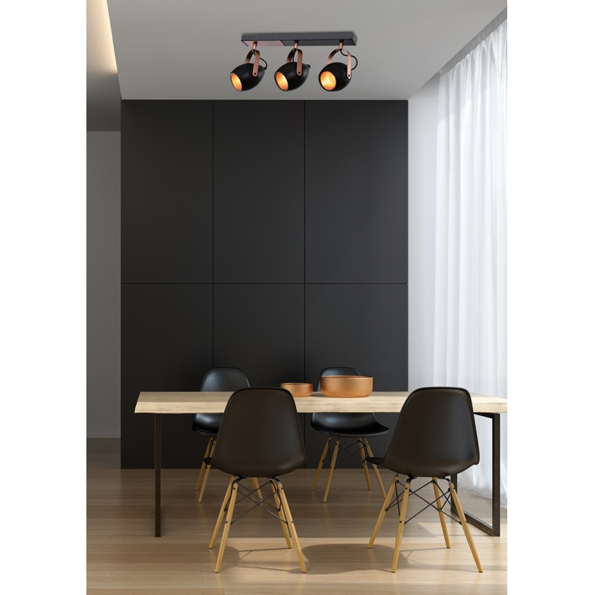 Точечный светильник ANICA 3xE14/40W/230V черный/медный