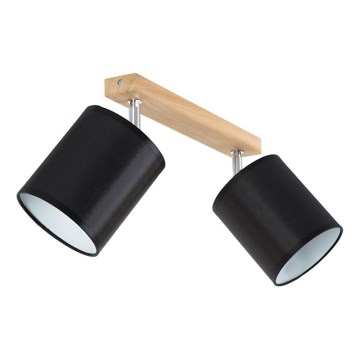 Точечный светильник APRILLIA 2xE27/25W/230V дуб черный