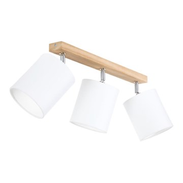 Точечный светильник APRILLIA 3xE27/25W/230V дуб/белый