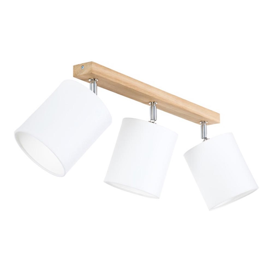 Точечный светильник APRILLIA 3xE27/25W/230V дуб/белый