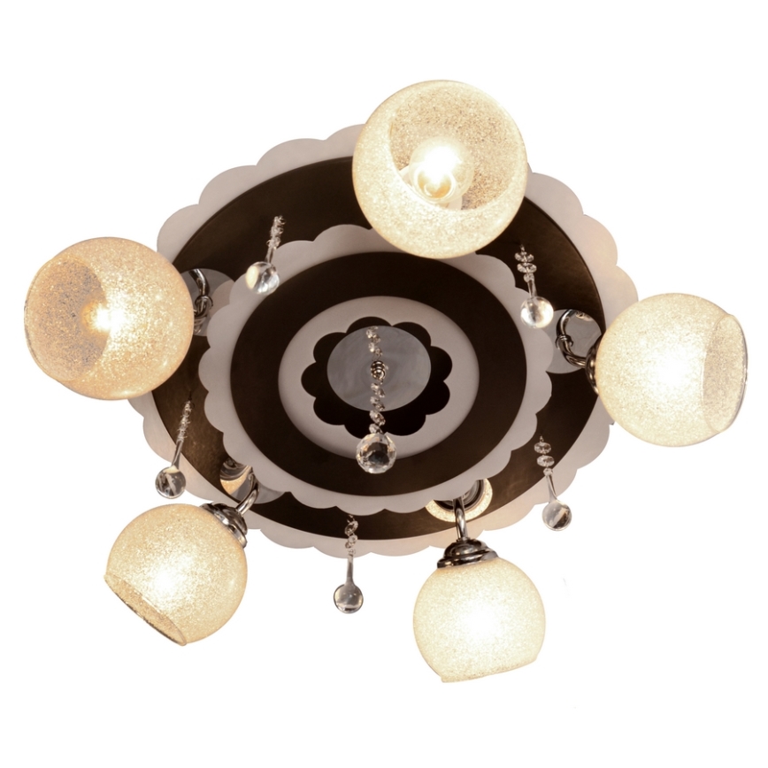 Точечный светильник ARONA 5xE27/15W/230V+LED черный