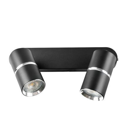 Точечный светильник BAMBOO 2xGU10/10W/230V черный