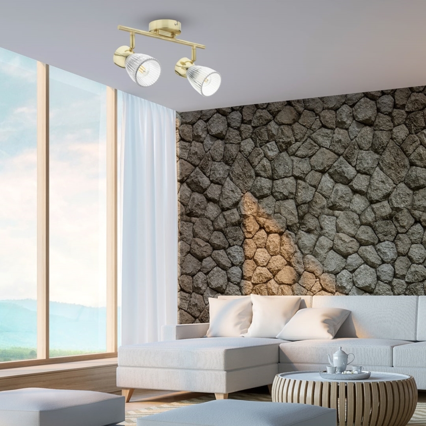 Точечный светильник BEST 2xE14/40W/230V золотистый