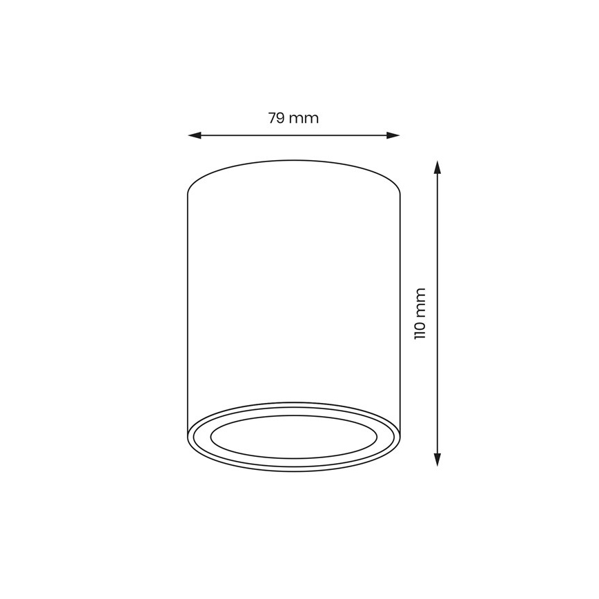 Точечный светильник BIMA 1xGU10/25W/230V круглый, белый