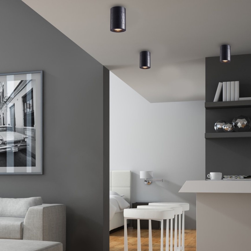 Точечный светильник BIMA 1xGU10/25W/230V круглый, черный