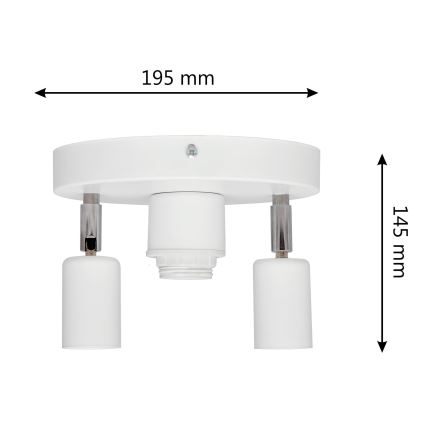 Точечный светильник CENTRO 3xE27/15W/230V белый