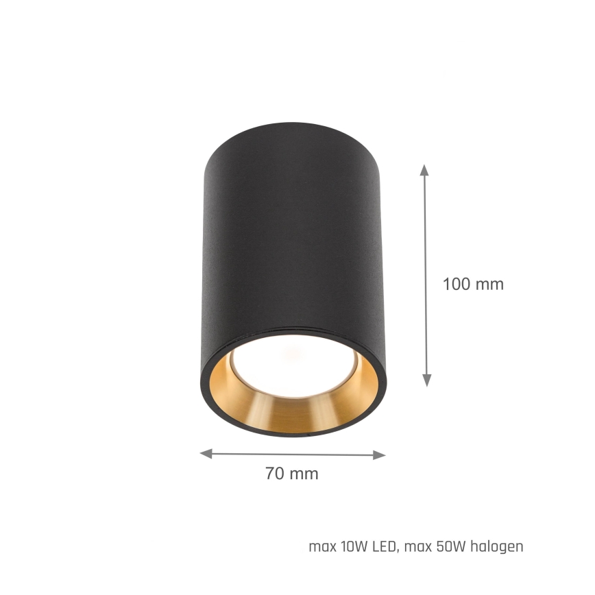 Точечный светильник CHLOE 1xGU10/35W/230V круглый черный/золотой