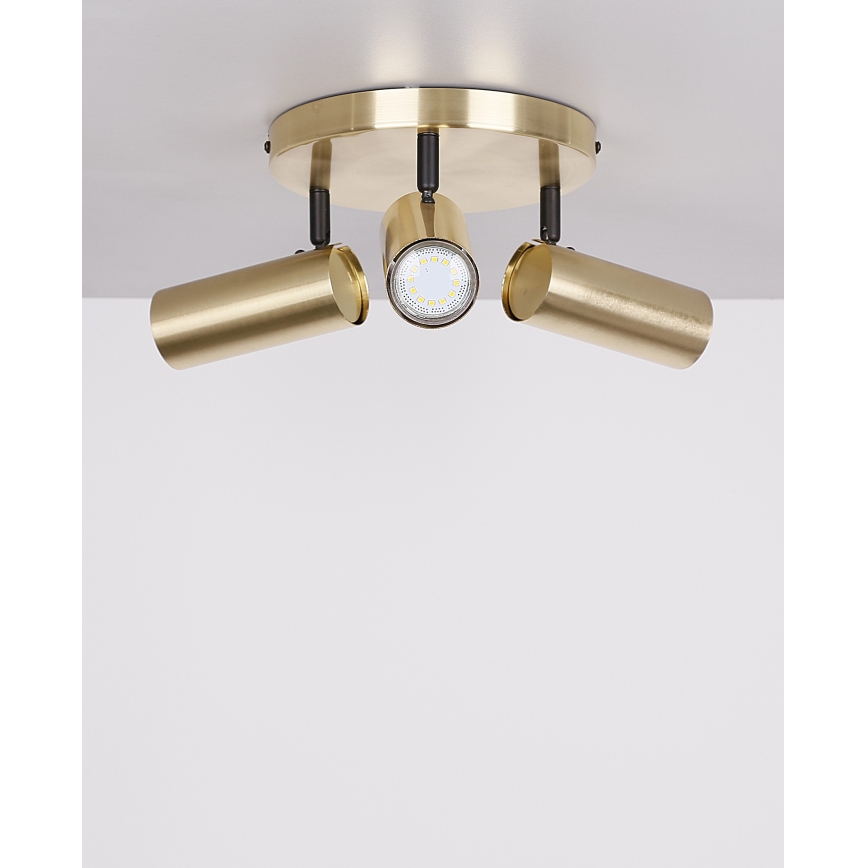 Точечный светильник COLLY 3xGU10/15W/230V золотистый