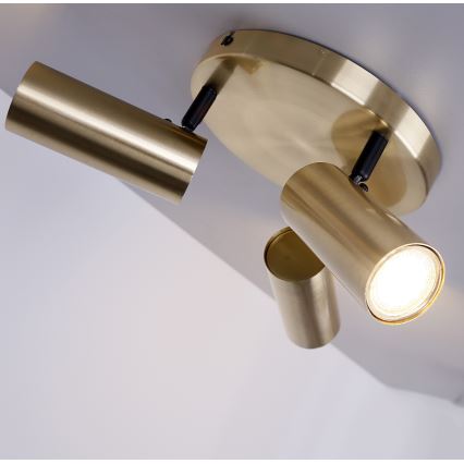 Точечный светильник COLLY 3xGU10/15W/230V золотистый