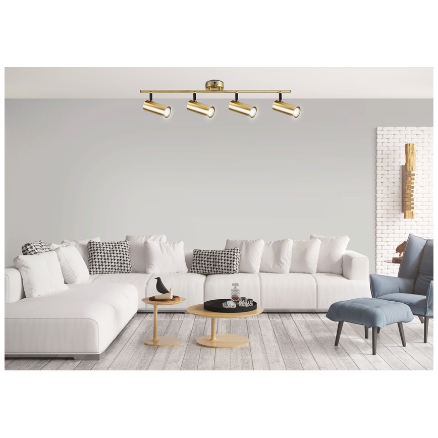 Точечный светильник COLLY 4xGU10/15W/230V золотистый