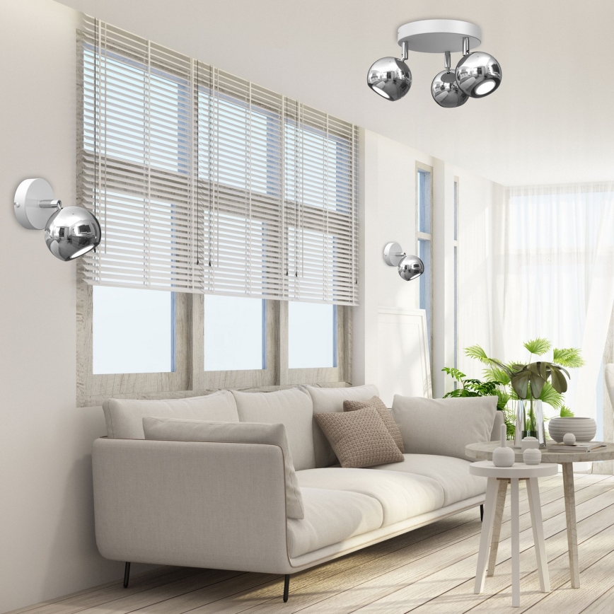 Точечный светильник COMET 3xGU10/8W/230V белая/блестящий хром