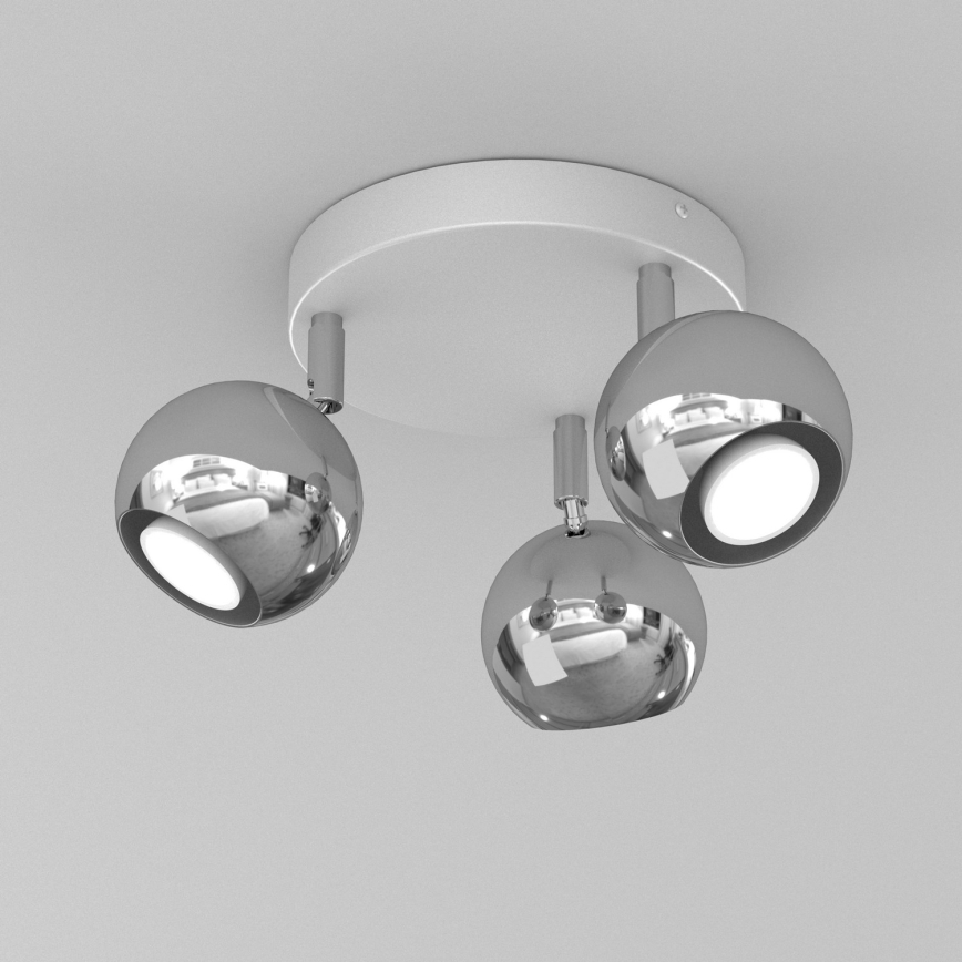 Точечный светильник COMET 3xGU10/8W/230V белая/блестящий хром