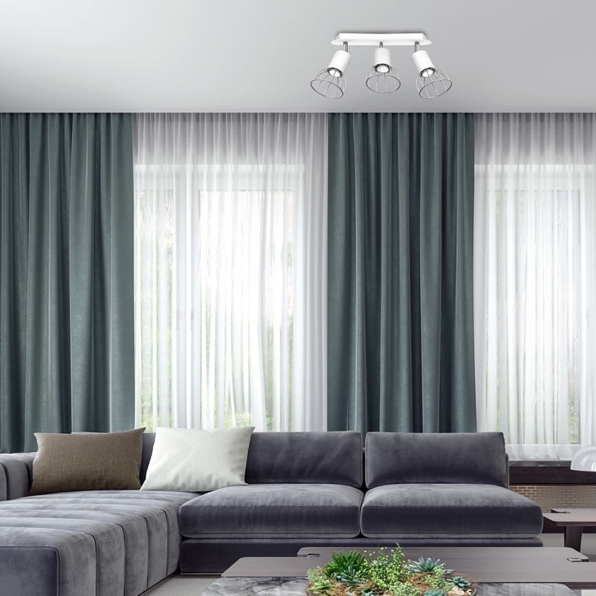 Точечный светильник DANTE 3xGU10/25W/230V белый/блестящий хром