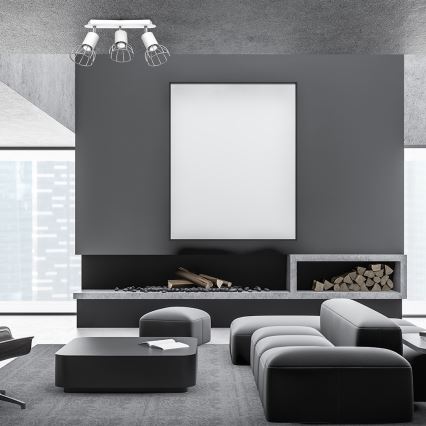 Точечный светильник DANTE 3xGU10/25W/230V белый/блестящий хром