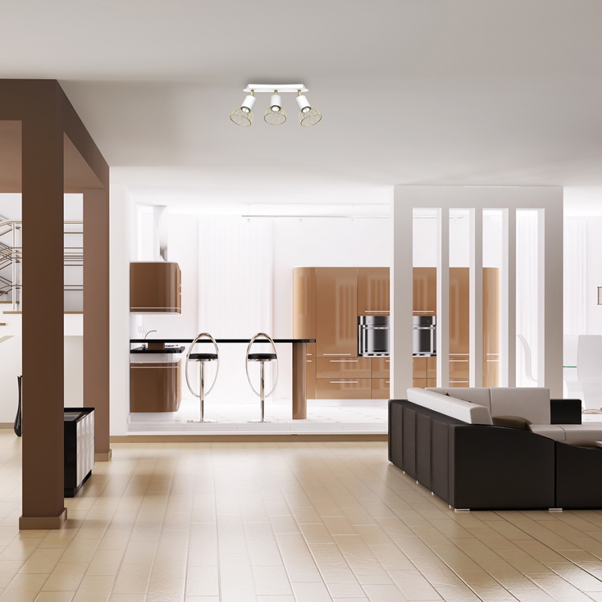 Точечный светильник DANTE 3xGU10/25W/230V белый/золотой