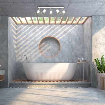 Точечный светильник DANTE 5xGU10/25W/230V белый/золотой