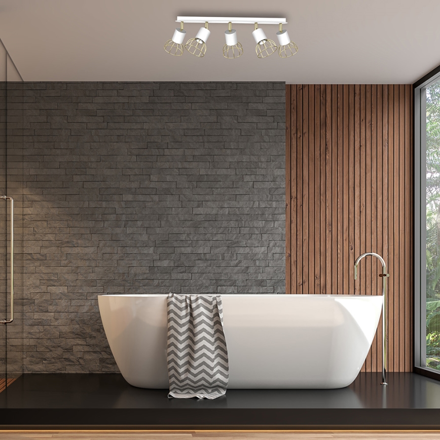 Точечный светильник DANTE 5xGU10/25W/230V белый/золотой