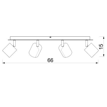Точечный светильник DEMIA 4xGU10/8W/230V бежевый
