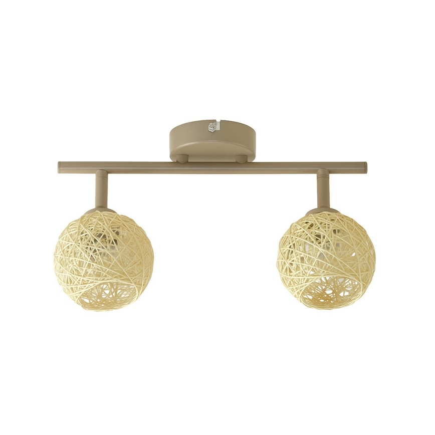 Точечный светильник DEX 2xE14/10W/230V бежевый/кремовый