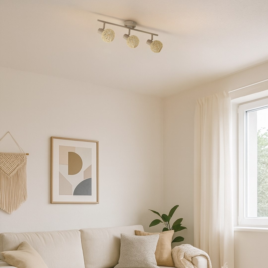 Точечный светильник DEX 3xE14/10W/230V бежевый/кремовый