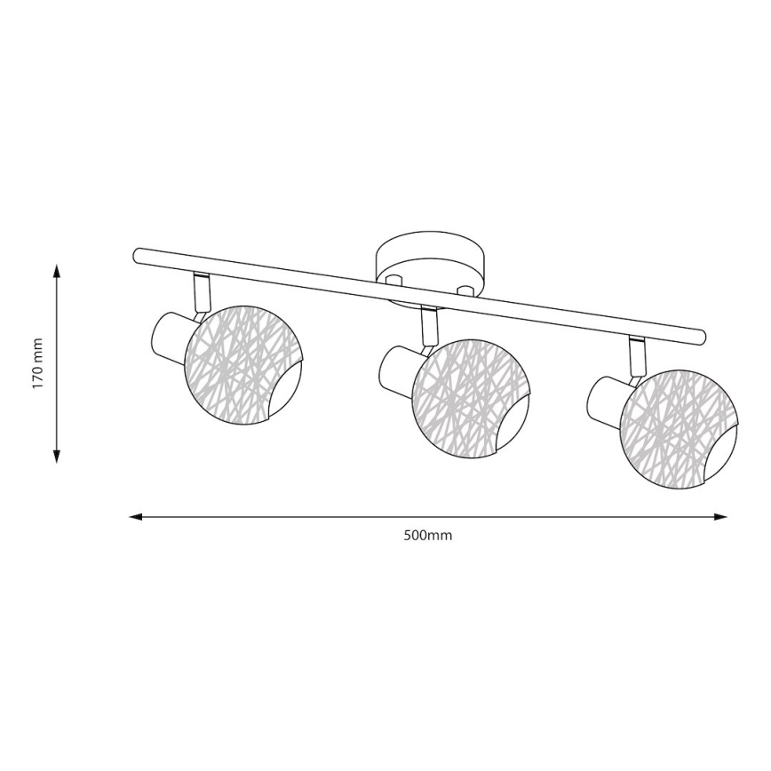Точечный светильник DEX 3xE14/10W/230V бежевый/кремовый