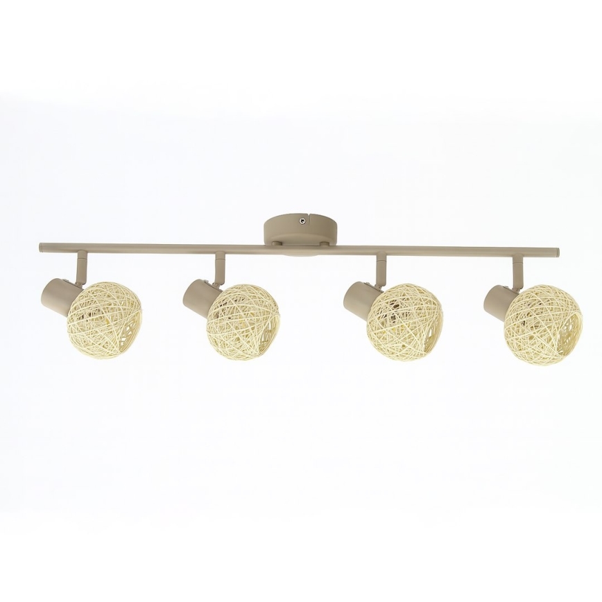 Точечный светильник DEX 4xE14/10W/230V бежевый/кремовый