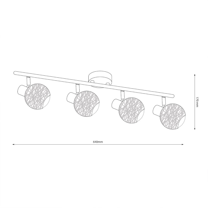 Точечный светильник DEX 4xE14/10W/230V бежевый/кремовый