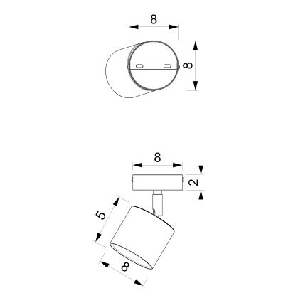 Точечный светильник DIXIE 1xGX53/11W/230V черный