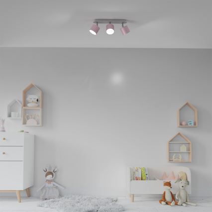 Точечный светильник DIXIE 3xGX53/11W/230V розовый