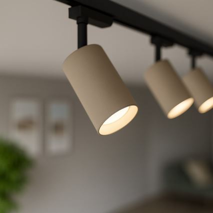 Точечный светильник для 1-fазной трековой системы PIPE 1xGU10/10W/230V бежевый